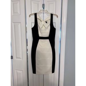 Jax Black and white midi dress